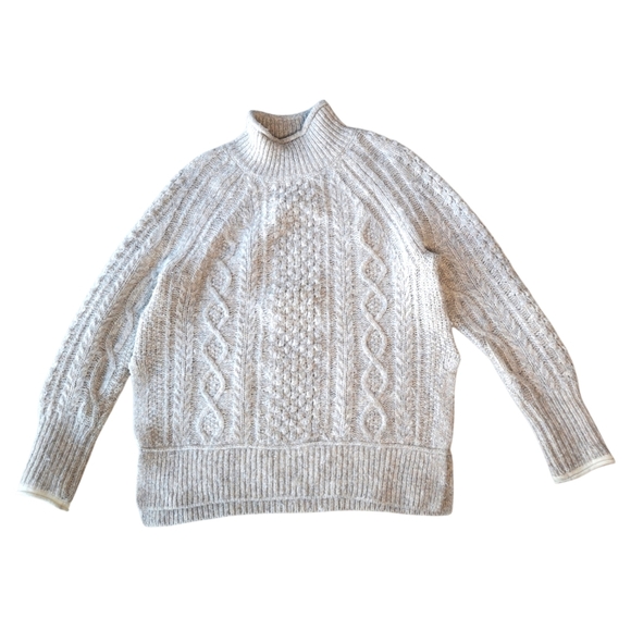 Alex Mill Camil Cable-knit Mélange Wool Alpaca Sweater Size Small - Picture 7 of 10